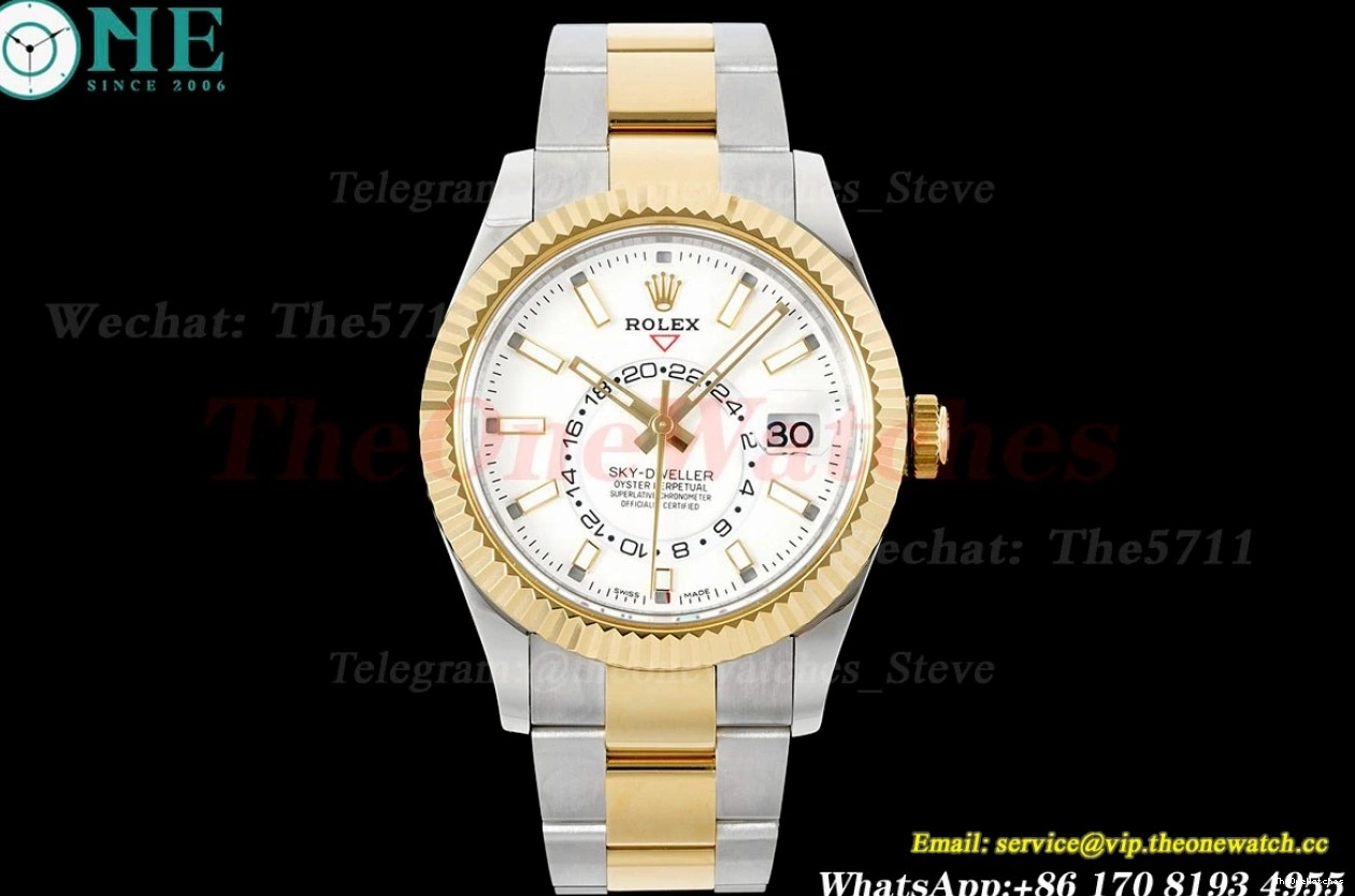 Oyster 326933 FNF YG SS Stk SkyDweller A9001 42mm White 1220